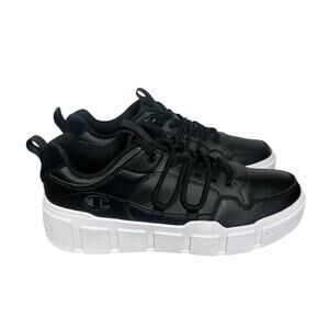 Champion Ventor Chic Womens Casual Shoes Sneakers Black Leather White Size 8